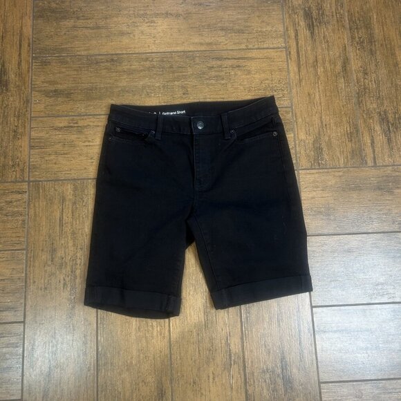 Talbots Black Flawless Girlfriend Bermuda Shorts Size 2 - Picture 7 of 8